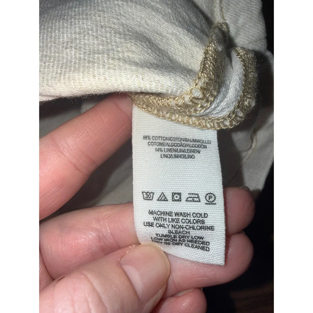 Free People‎ Paperbag Waist Tie Belt tan Mini Skirt Beige Size 8 summer vacation